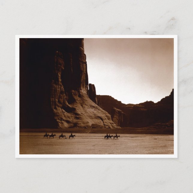 Postal Retrato nativo indio vintage (Anverso)