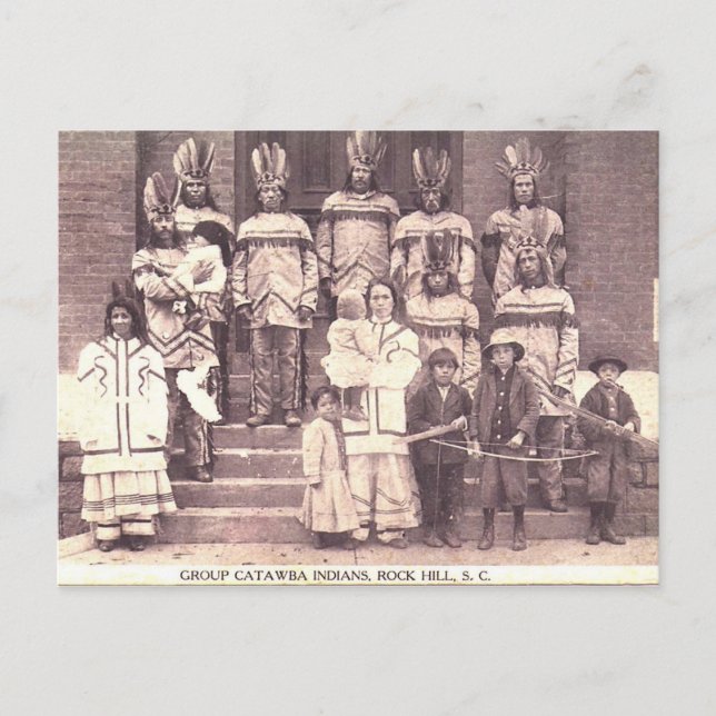 Postal Retrato nativo indio vintage (Anverso)