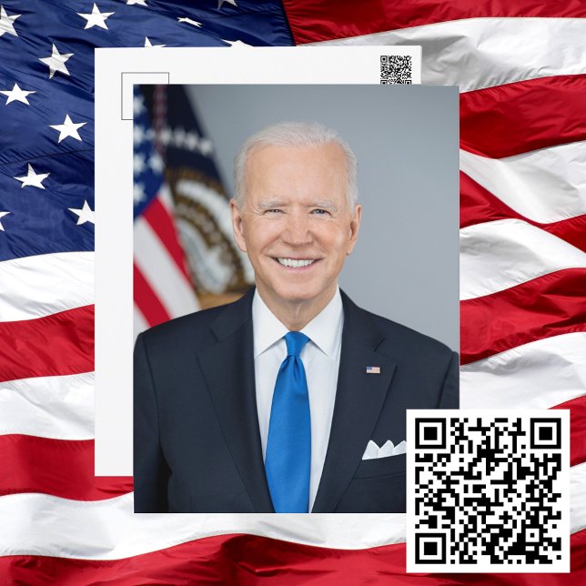 Postal Retrato Oficial 2021 del Presidente Joe Biden (President Joe Biden Official 2021 Portrait Postcard)