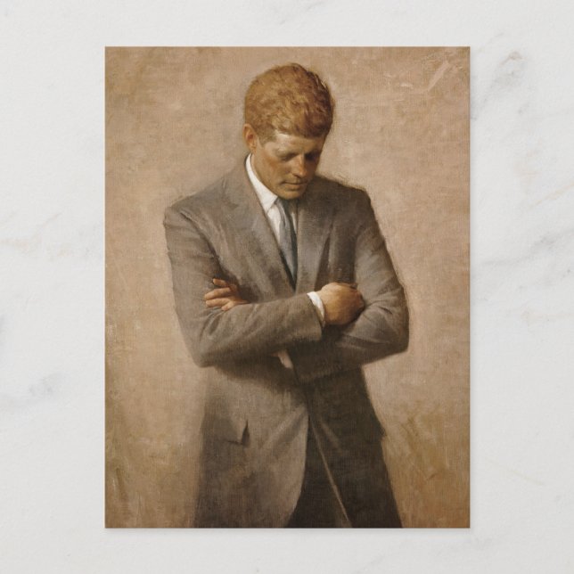 Postal Retrato oficial de la Casa Blanca de John F. Kenne (Anverso)