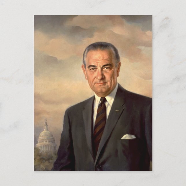 Postal Retrato Oficial de Lyndon Johnson (Anverso)