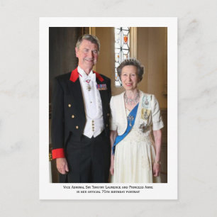 Postal retrato oficial del 75 cumpleaños de la princesa A