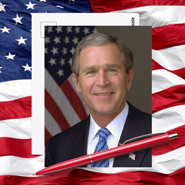 Postal Retrato Oficial del Presidente George W Bush (President George W Bush Official Portrait Postcard)