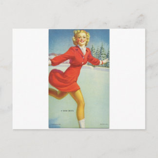 Postal Retrato original de pinup de época de los años 40
