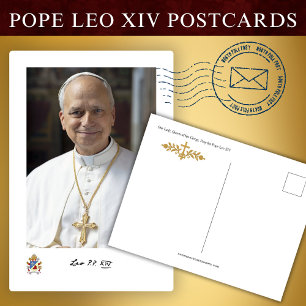 Postal Retrato Papal del Papa León XIV