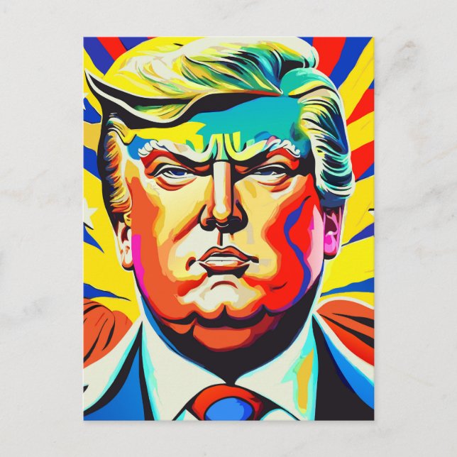 Postal Retrato patriótico del presidente Donald Trump (Anverso)
