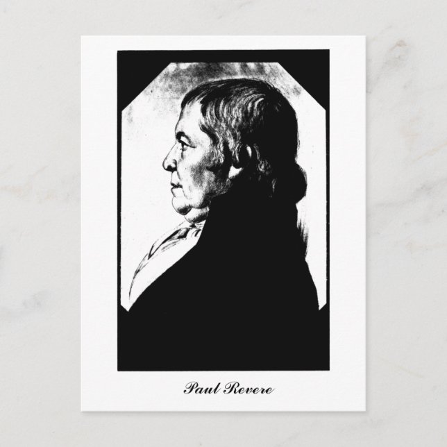 Postal Retrato Paul Revere ronda 1800 (Anverso)