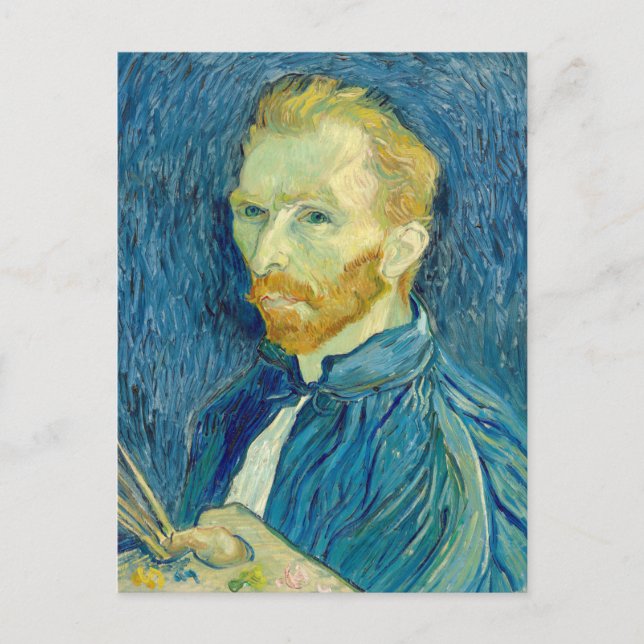 Postal Retrato personal de Vincent Van Gogh 1889 (Anverso)