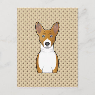 Postal Retrato Personalizado de Basenji