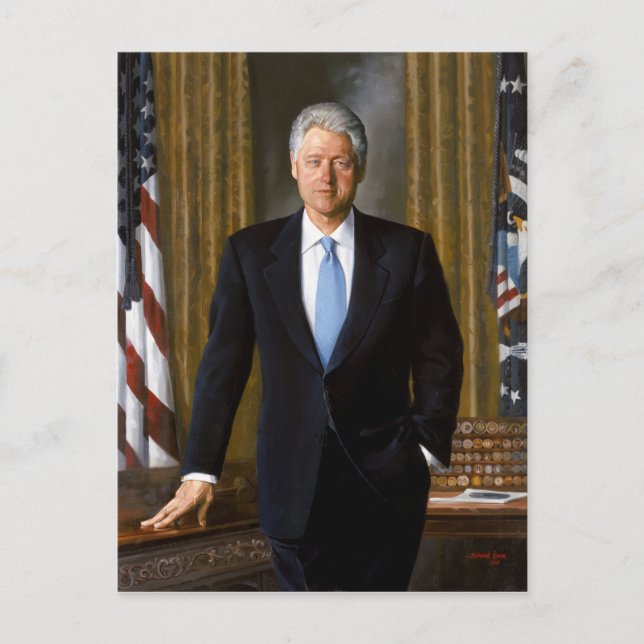 Postal Retrato presidencial oficial Bill Clinton (Anverso)