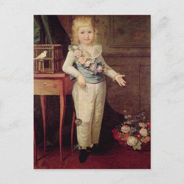 Postal Retrato presumido como Luis XVII (Anverso)