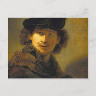 Postal Retrato propio de Rembrandt