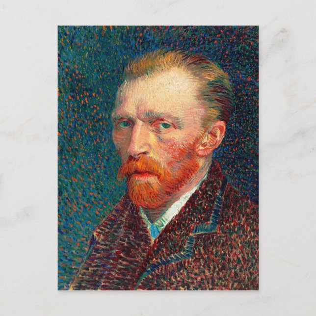 Postal Retrato propio de Vincent Van Gogh 1887 (Anverso)