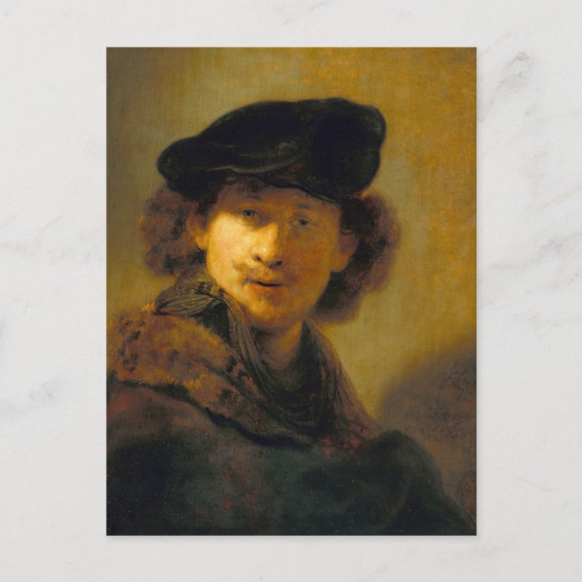 Postal Retrato propio Rembrandt 2 (Anverso)
