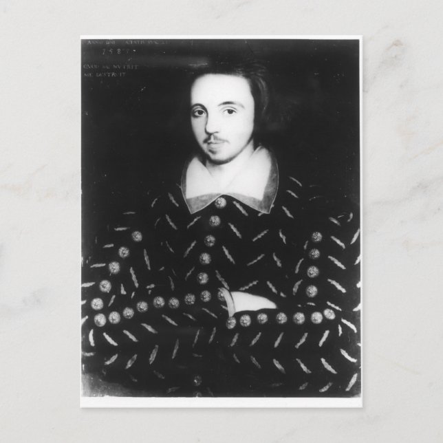 Postal Retrato que se dice es Christopher Marlowe (Anverso)