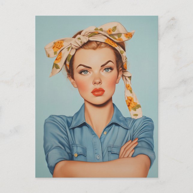 Postal Retrato Rosie moderno (Anverso)