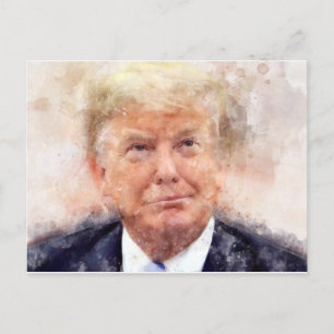 Postal Retrato sonriente de Donald Trump