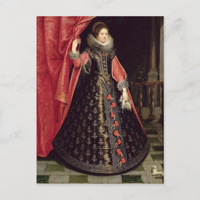 Postal Retrato supuestamente de Henrietta Maria de (Anverso)