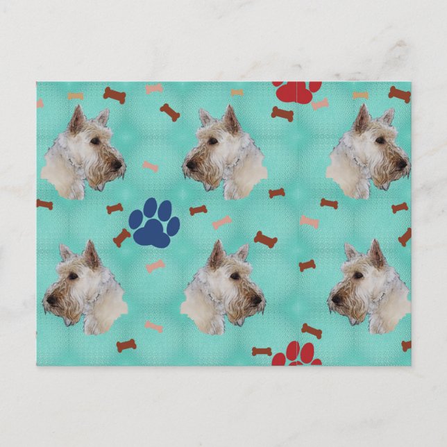 Postal Retrato Terrier de Escocia (Anverso)