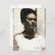 Postal Retrato textil de Frida Kahlo (Anverso / Reverso)