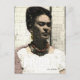 Postal Retrato textil de Frida Kahlo (Anverso)
