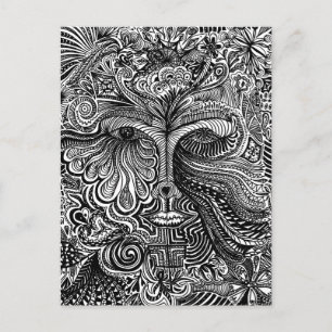 Postal Retrato Trippy
