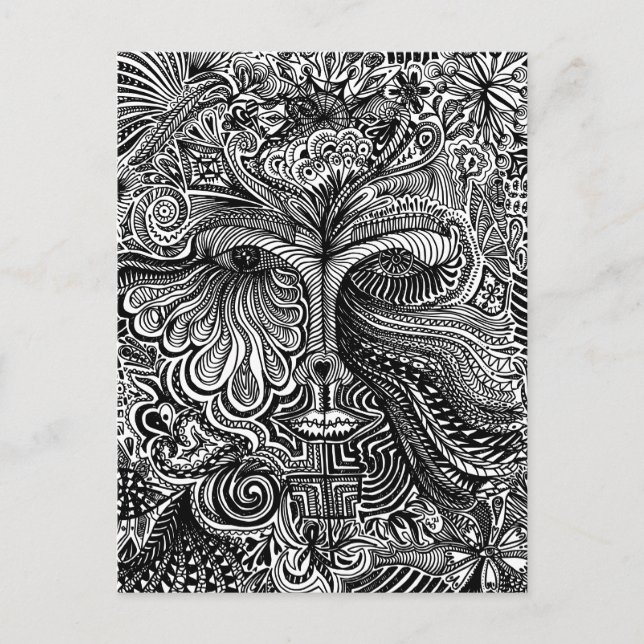 Postal Retrato Trippy (Anverso)