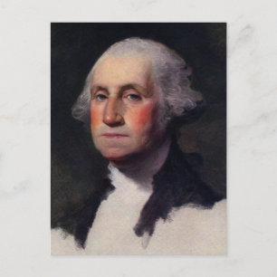 Postal Retrato vintage del presidente George Washington