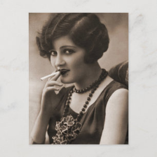 Postal Retratos antiguos y Ilustraciones de mujeres