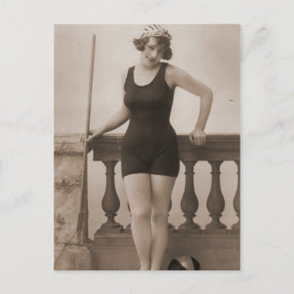 Postal Retratos Chicas de flapor de belleza de baño vinta