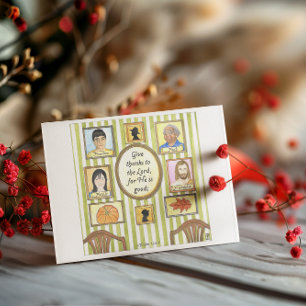 Postal Retratos de Acción de Gracias Inspiracionales de D