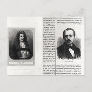 Postal Retratos de Denis Papin y Etienne Lenoir