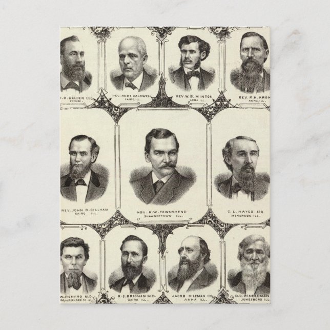 Postal Retratos de la señora DLR Wardner (Anverso)