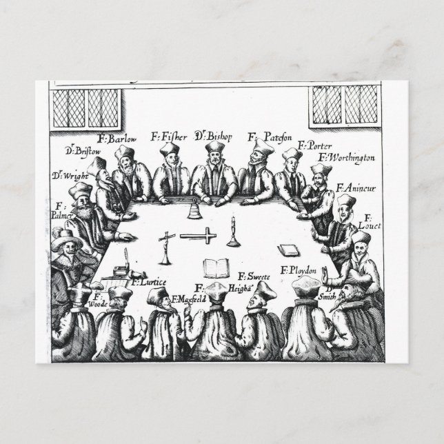 Postal Retratos de los jesuitas y sacerdotes (Anverso)