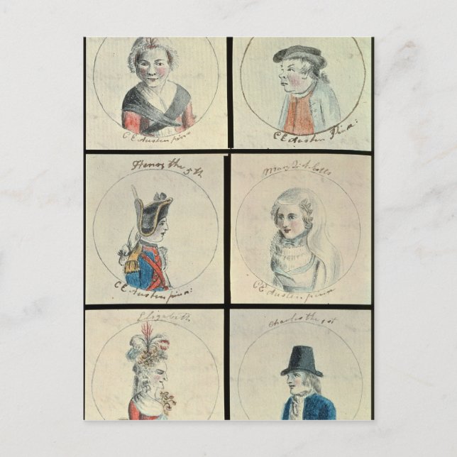 Postal Retratos de María I Eduardo IV (Anverso)