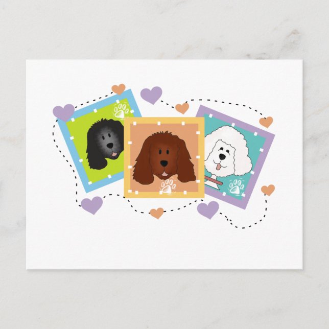 Postal Retratos de perros camisetas y regalos (Anverso)