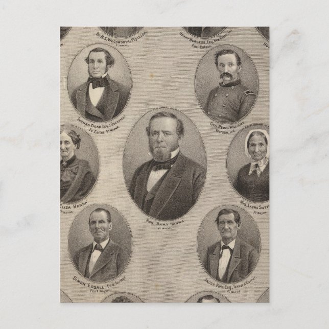 Postal Retratos de Saml Hanna, Peter Heller (Anverso)