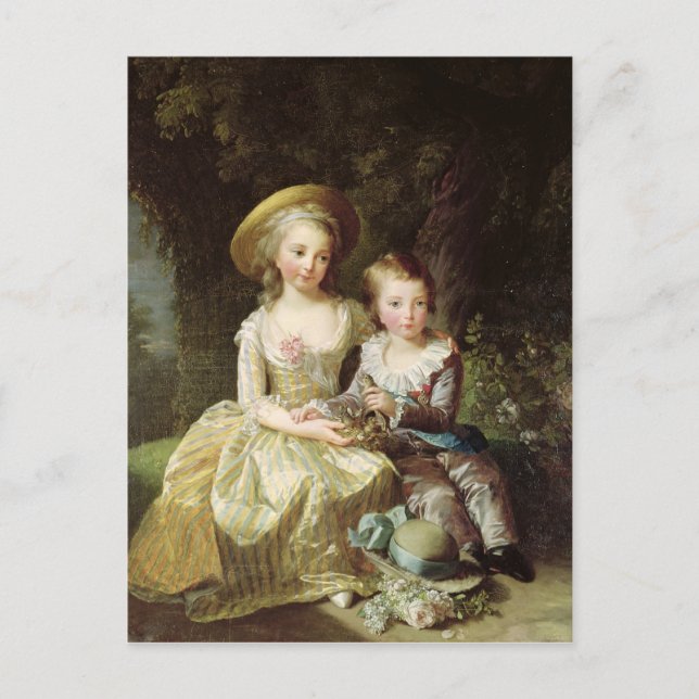 Postal Retratos infantiles de Marie-Therese-Charlotte (Anverso)
