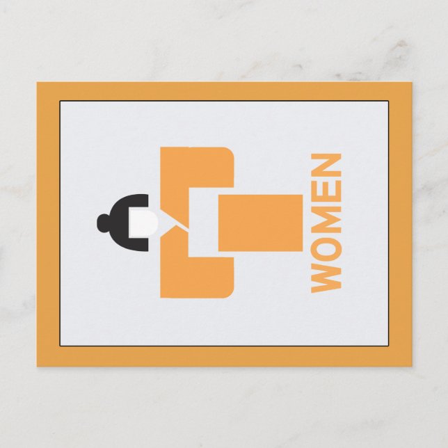 Postal Retrete femenino, Rótulo japonés (Anverso)