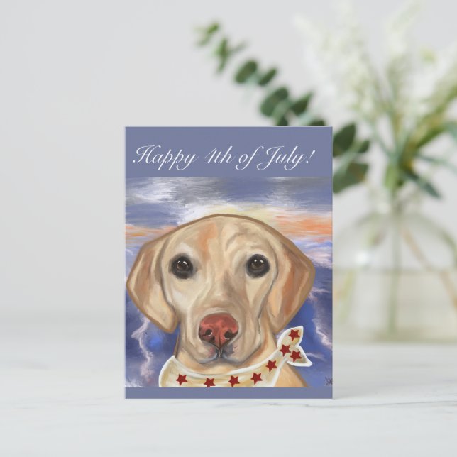 Postal Retriever de Labrador (Anverso de pie)