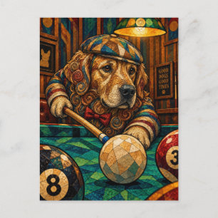 Postal Retriever Dorado, Mosaico Geométrico