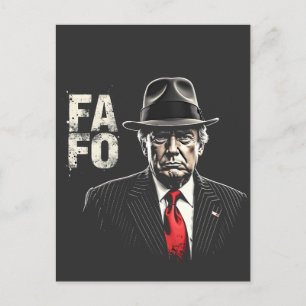 Postal Retro americano Donald Trump FAFO bandera de EE. U