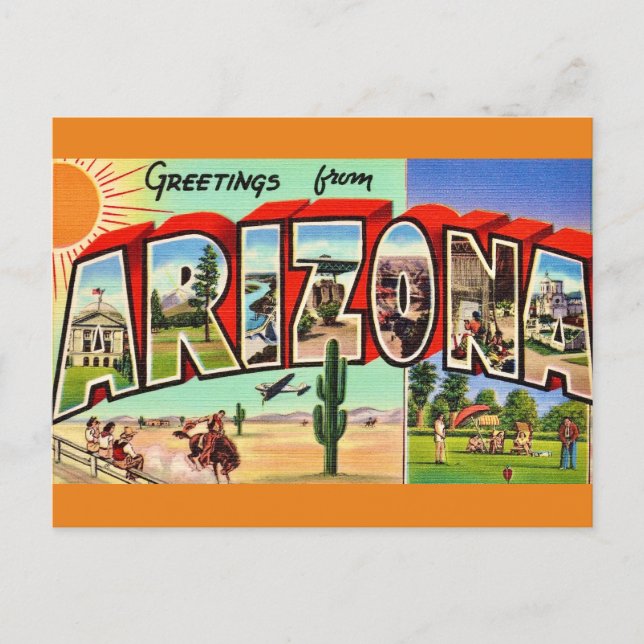 Postal Retro Arizona Postcard (Anverso)