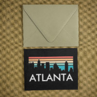 Retro Atlanta Georgia Vintage Sunset Skyline