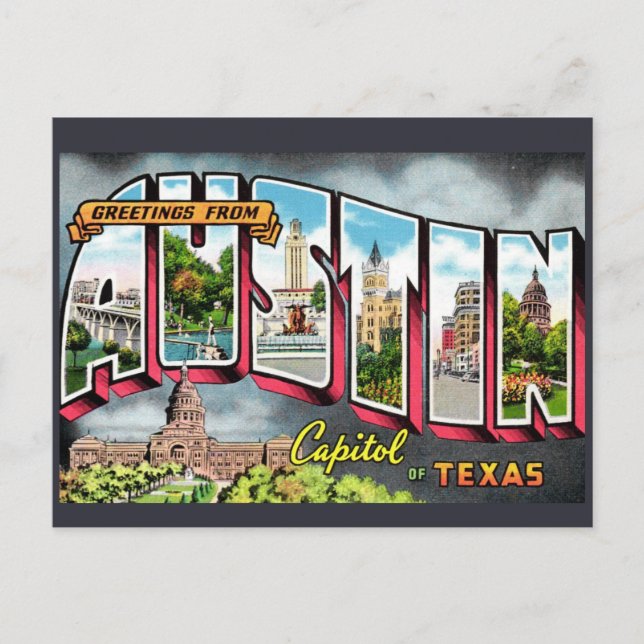 Postal Retro Austin Texas (Anverso)