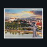 Postal retro bratislava de viaje vintage Eslovaquia<br><div class="desc">vintage,  retro,  travel,  moderno,  acuarela,  bratislava,  Eslovaquia,  Eslovaquia,  turismo, </div>