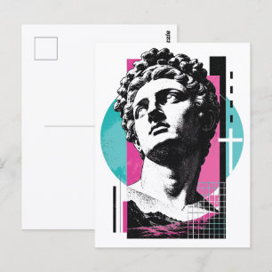 Postal Retro Brutalista Jesús Estatua Griega Colosenses 2