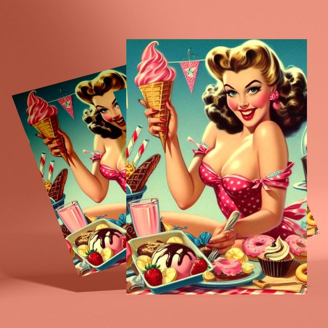 Postal Retro Candy Pin Up (Subido por el creador)