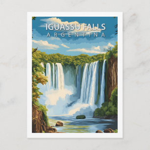 Postal Retro Cataratas del Iguazú Argentina Sudamérica