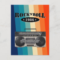 Retro clásico boom box rock n roll music vintage